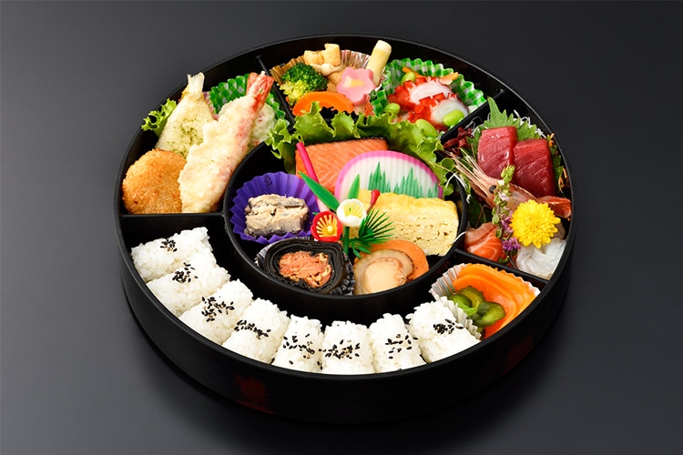 円型幕の内弁当